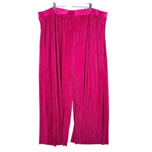 Womens Torrid Hot Pink Pleated Wide Leg Pants High Rise 100% Polyester Size 5